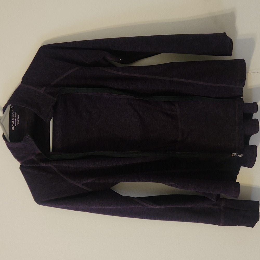 Heather purple yoga jacket xs